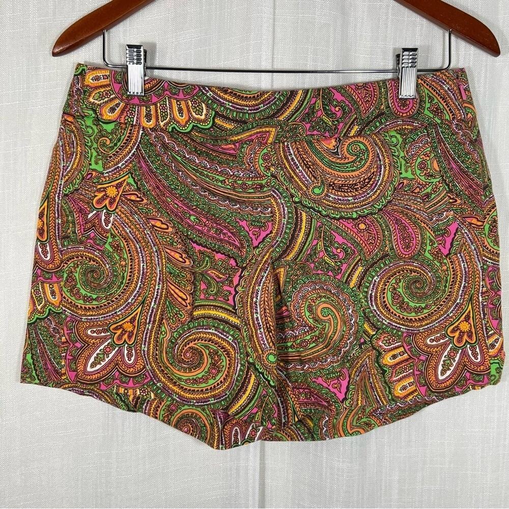 J Crew Paisley Multi Colored 100% Cotton Shorts